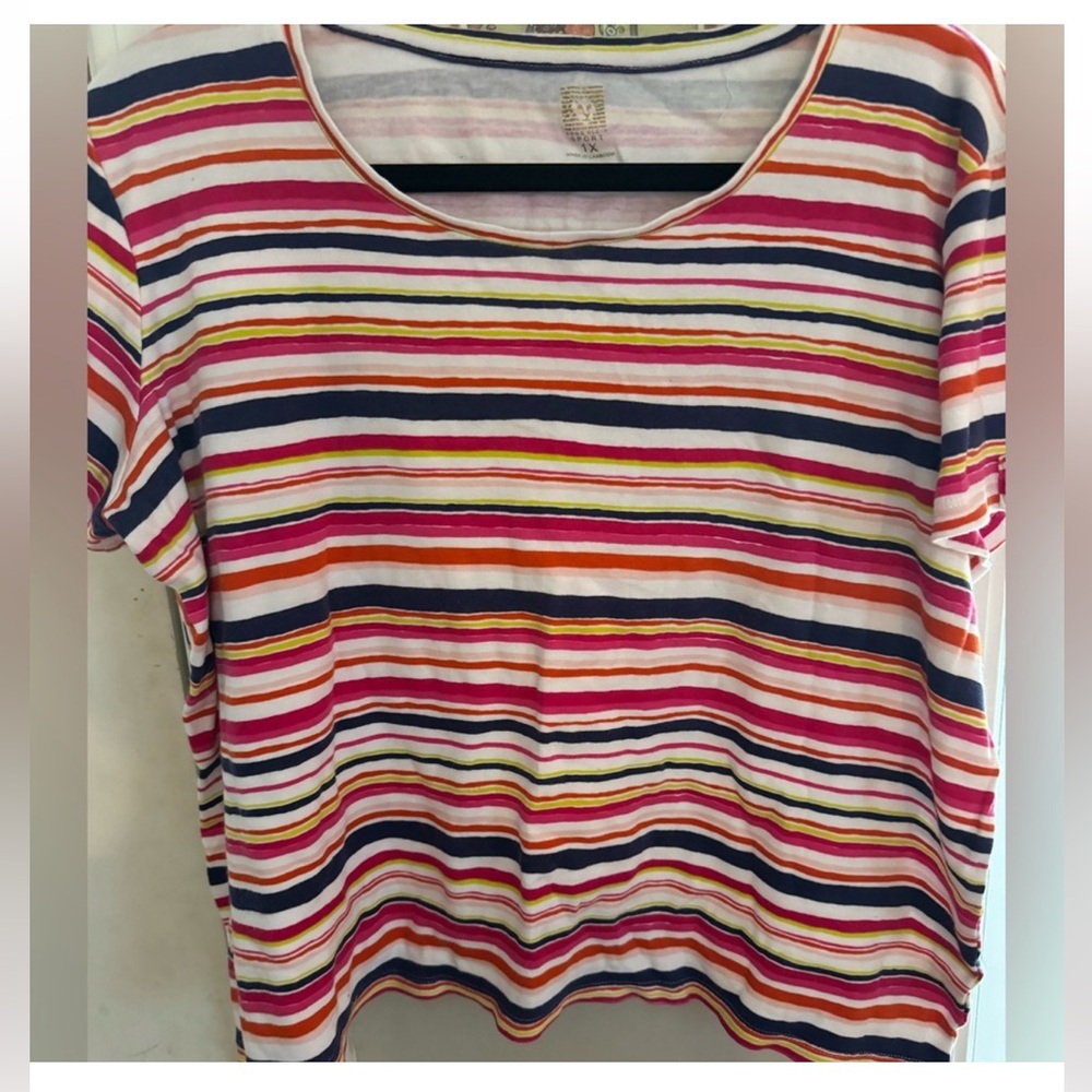 Anne Klein Sport Striped T-shirt size 1x